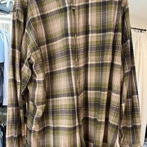 Men's Green Plaid Long Sleeve